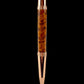 Rose Gold Exotic Thuya Burl Wood Handmade Glasgow Ballpoint Pen. One of a Kind, Handcrafted by Highlander Pen. Box, Ink, & Sleeve Included. [ML-BP-1212-03]