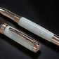 “Pearly Opal Acrylic” One of a Kind Rose Gold, Handmade Custom Rollerball Pen. Artisan Rare & Unique, Completely Handcrafted  in Co, USA - HighlanderPen