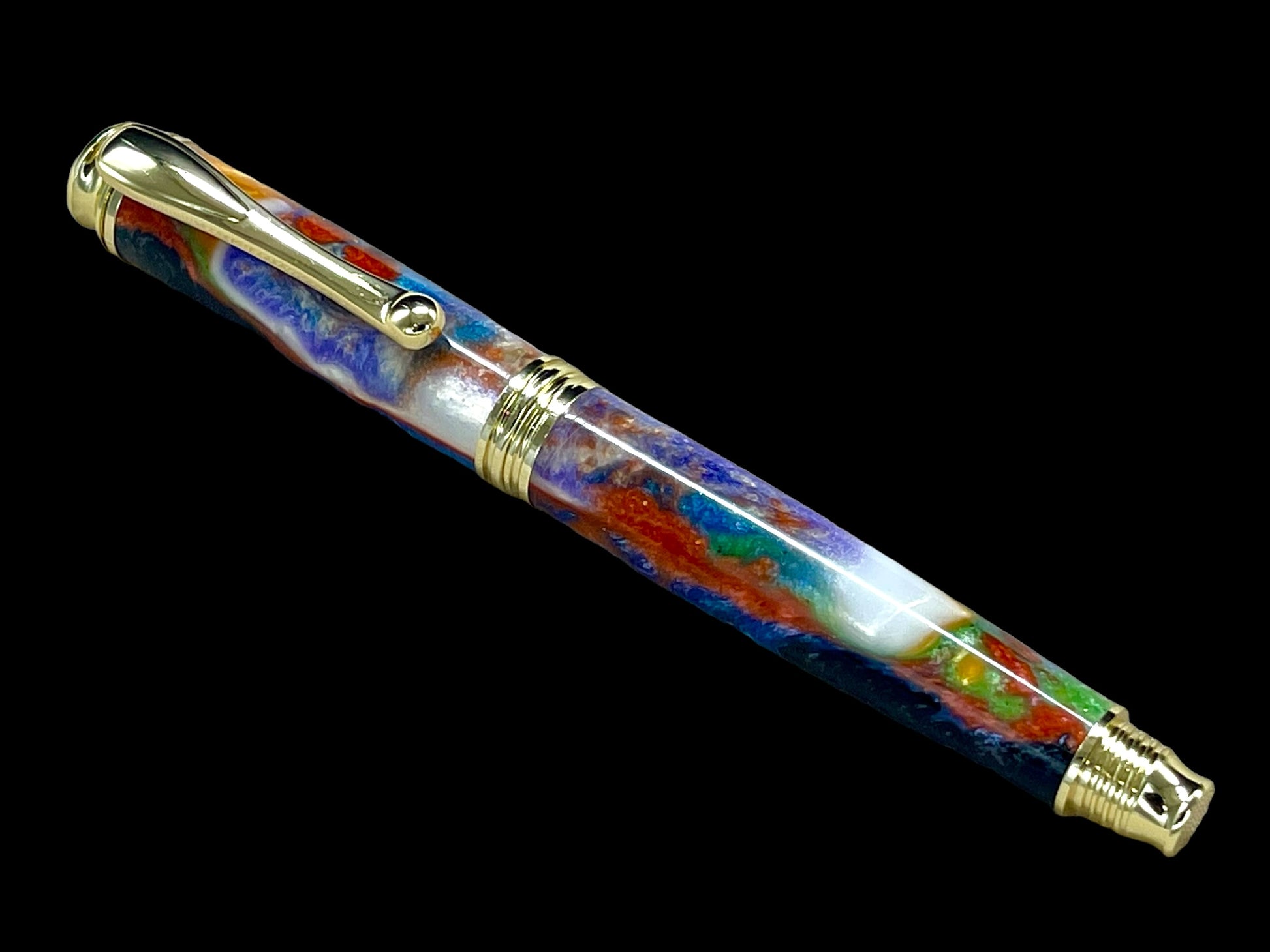 New Whimsical Colors Handmade Luxury Gold Fountain Pen By Highlander Pen. - HighlanderPen