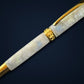 Handcrafted "Black Opal" Gold Fountain Pen by Highlander.  Perfect For Collectors and Writing Enthusiasts