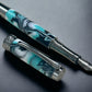 Elegant Swirl,  One of a Kind Black Titanium Handmade Fountain Pen. Artisan Rare & Completely Custom, Handcrafted in Colorado, USA. - HighlanderPen