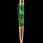 Rose Gold "British Racing Green" Handmade Glasgow Ballpoint Pen. One of a Kind, Handcrafted by Highlander Pen. Box, Ink, & Sleeve Included. [ML-BP-1123-07]