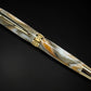 “Peach Swirl”, One of a Kind Gold SKYE, Handmade Custom Acrylic Rollerball Pen. Artisan Rare & Unique, Completely Handcrafted  in Co, USA - HighlanderPen