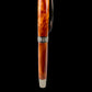 Exotic Amboyna Wood Handmade Black Titanium Rollerball Pen. One of a Kind, Handcrafted by Highlander Pen in CO. Ink, Sleeve, & Box Included. [ML-RB-1120-02]