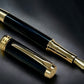 Exotic Gaboon Ebony Wood Gold Fountain Pen, Artisan Handcrafted Writing Instrument. Simple to Use. Handmade Custom in CO, One of a Kind. - HighlanderPen