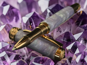 Amethyst Opal | Red Gold Rollerball | Handcrafted Luxury by Highlander