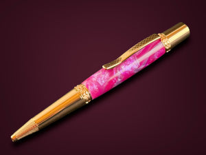 Red Gold "Wisteria Hysteria" | Handmade Glasgow Ballpoint Pen - The Perfect Gift