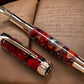 Striking “Italian Sportscar” Rose Gold Fountain Pen, Artisan Handcrafted Writing Instrument. Simple to Use. Handmade Custom in Colorado. - HighlanderPen