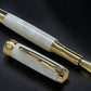 “Pearly Opal” One of a Kind, Handmade Custom Gold Acrylic Fountain Pen. Artisan Rare & Unique, Completely Handcrafted  in Colorado, USA - HighlanderPen