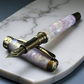 Black Titanium | Amethyst Opal Fountain Pen – Handcrafted Luxury Writing Instrument