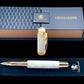 Elegant "Pearly Opal" Gold Rollerball Pen, Artisan Handcrafted Writing Instrument. Handmade Custom in Colorado. One of a Kind. - HighlanderPen