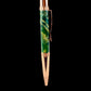 Red Gold "British Racing Green" Handmade Glasgow Ballpoint Pen. One of a Kind, Handcrafted by Highlander Pen. Box, Ink, & Sleeve Included. [ML-BP-1218-01]