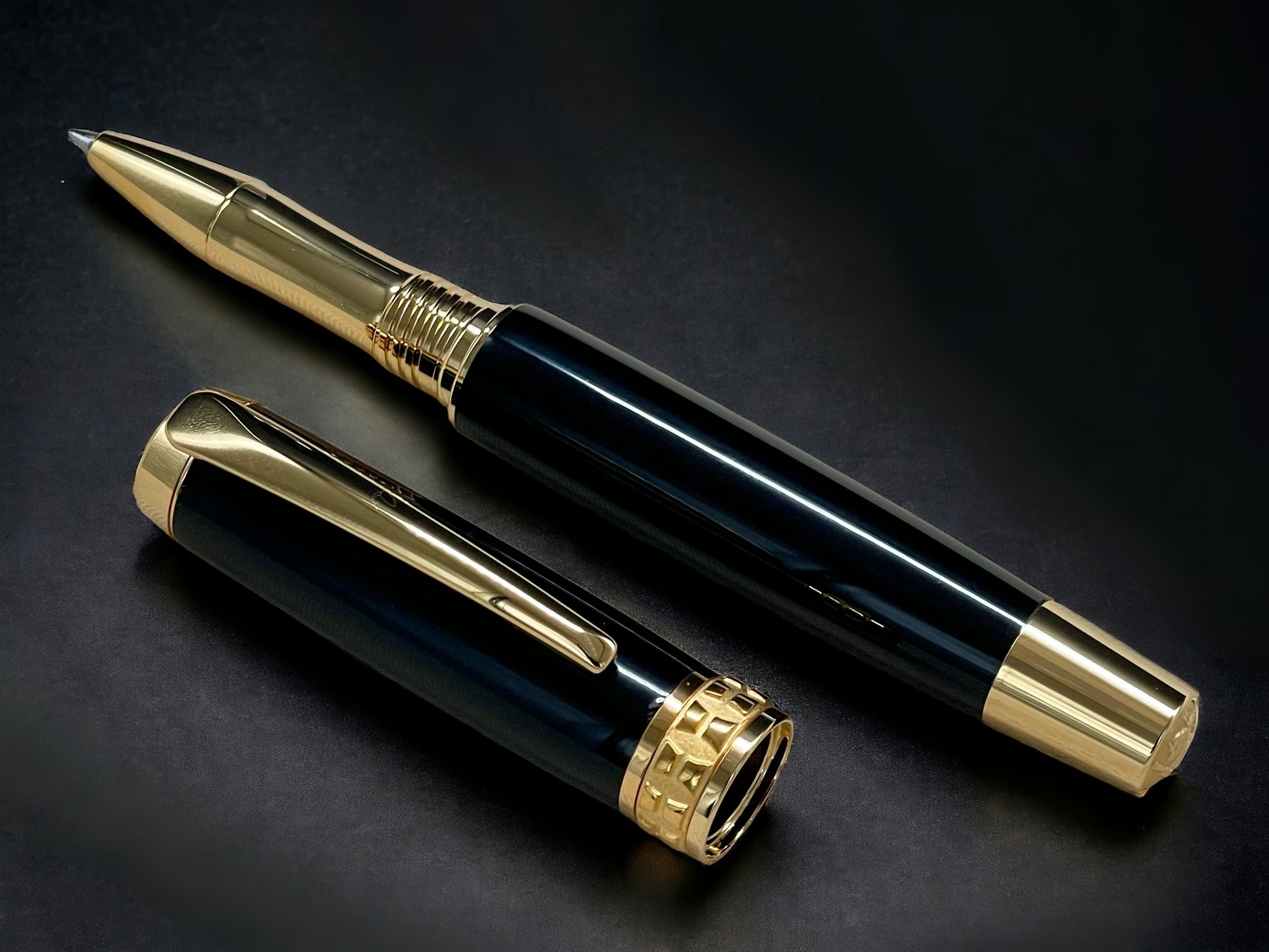 Exotic Gaboon Ebony, Gold Highlander SKYE, One of a Kind Handcrafted Rollerball Pen. Custom, Artisan Rare and Unique, Handmade in CO - HighlanderPen