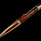 Rose Gold Exotic Australian Red Coolabah Burl Wood Handmade Ballpoint Pen. Handcrafted by Highlander Pen in CO. Box, Ink, & Sleeve Included. [ML-BP-1209-03]