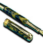 Striking “Black and Gold” Handcrafted Luxury Gold Fountain Pen, One of a Kind, Handmade in Colorado. Ink, Converter, Sleeve, & Box Included. - HighlanderPen