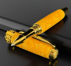 Apollo | Gold Rollerball Pen | Handcrafted by Highlander
