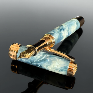 “Vitruvius” – Red Gold Fountain Pen | Handcrafted by Highlander