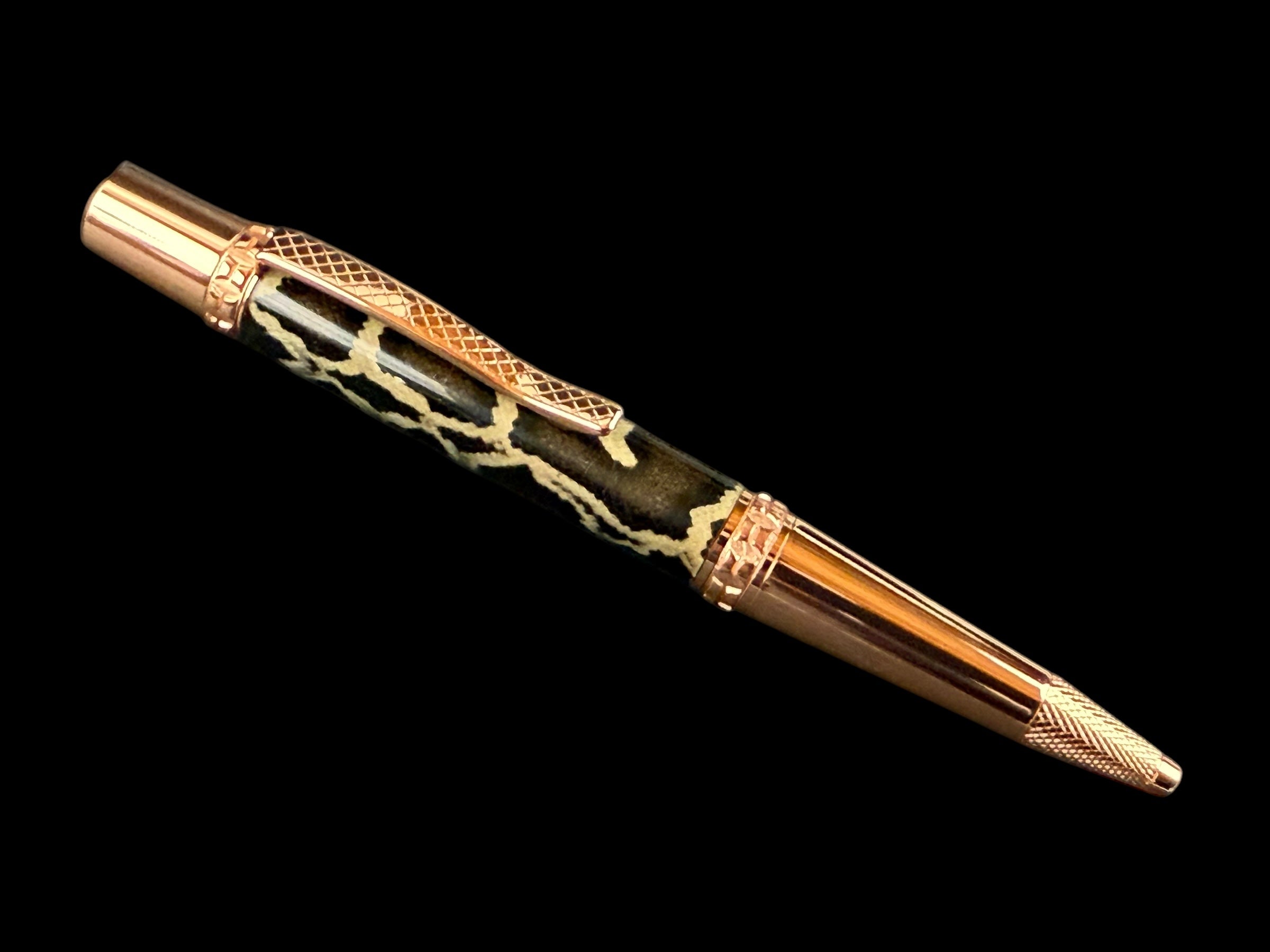 Handcrafted Authentic Burmese Python Glasgow Ballpoint Pen