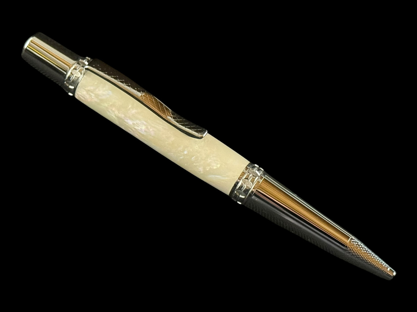 Pearly Opal | Polished Chrome Glasgow Ballpoint Pen |  Crafted In Colorado