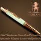 Handcrafted “Iridescent Green Pearl” Red Gold Ballpoint Pen
