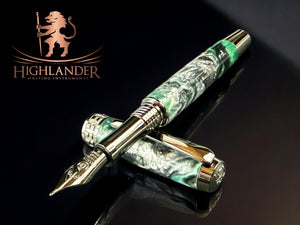 Highlander “Artemis” Black Titanium Custom Fountain Pen