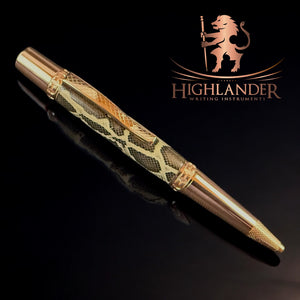 Burmese Python Red Gold Ballpoint Pen