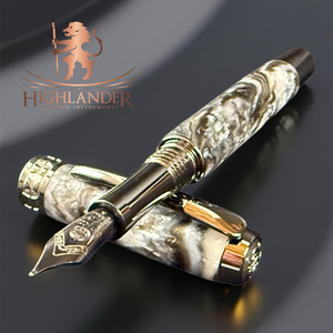 Highlander Black Titanium “Smoky Quartz” Fountain Pen