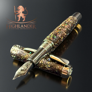 Black Titanium “Stardust” Handmade Fountain Pen