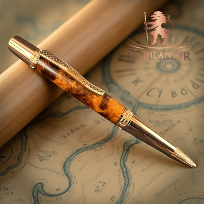 Exotic “Thuya Burl Wood” Ballpoint Pen - Perfect Father’s Day Gift