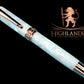 Elegant “Pearly Opal Acrylic” Rose Gold Fountain Pen, One of a Kind, Handmade in Colorado. Ink, Converter, Pen Sleeve & Box Included. - HighlanderPen