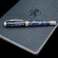 Elegant “Galactic Purple”, Rose Gold Acrylic Rollerball Pen, Artisan Handcrafted Writing Instrument. One of a Kind, with Box, Sleeve, & Ink. - HighlanderPen