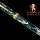 Elegant “Black and Gold” Handcrafted Luxury Gold Fountain Pen, One of a Kind, Handmade in Colorado. Ink, Converter, Sleeve, & Box Included. - HighlanderPen