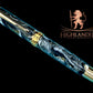 Elegant “Black/Gold Swirl” Handcrafted Luxury Gold Fountain Pen, One of a Kind, Handmade in Colorado. Ink, Converter, Sleeve, & Box Included - HighlanderPen