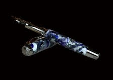 Midnight Amethyst | Black Titanium Fountain Pen | Gift Set With A5 Journal & Caran d’Ache Ink