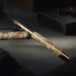 Molten Silver Ore | Black Titanium Fountain Pen | Highlander Dollection