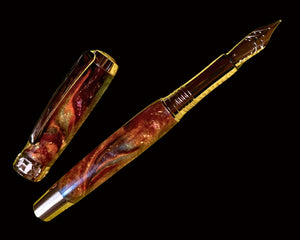 Fire Horse II | Red Gold Fountain Pen | Highlander Collection