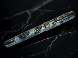 “Argentite” | Black Titanium Rollerball Pen | Handmade by Highlander