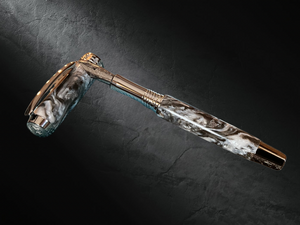 “Smoky Quartz” | Black Titanium Fountain Pen | Highlander Collection