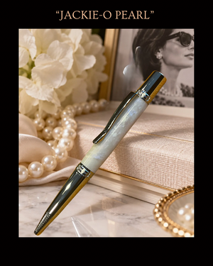 Pearly Opal | Polished Chrome Glasgow Ballpoint Pen |  Crafted In Colorado