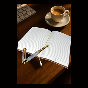 B5 Off-White Journal | 120 GSM Fountain Pen Friendly Paper | Red Gold Gilded Pages | Gift Box Included