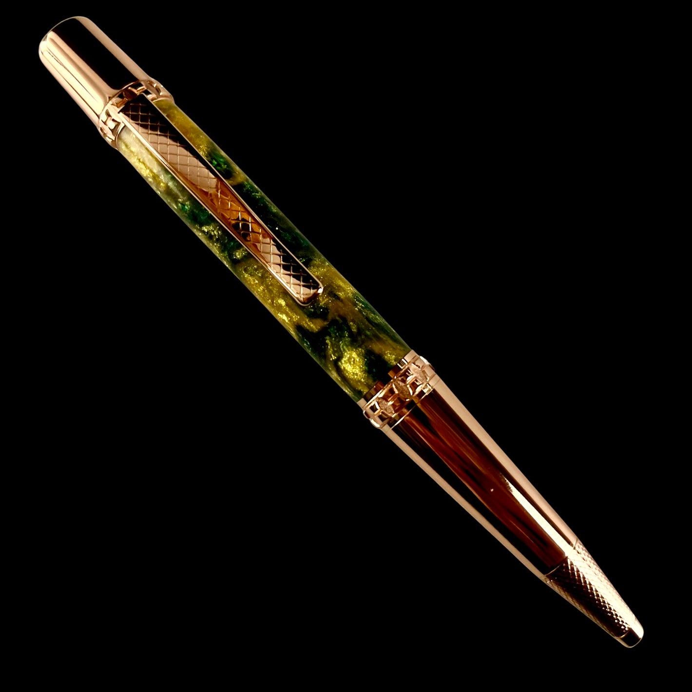 British Racing Green | Red Gold Ballpoint Pen | Glasgow Collection