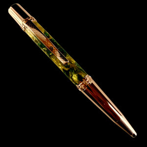 British Racing Green | Red Gold Ballpoint Pen | Glasgow Collection