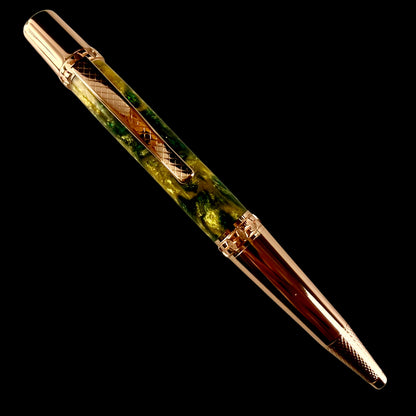 British Racing Green | Red Gold Ballpoint Pen | Glasgow Collection