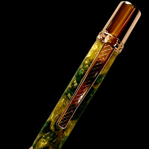 British Racing Green | Red Gold Ballpoint Pen | Glasgow Collection