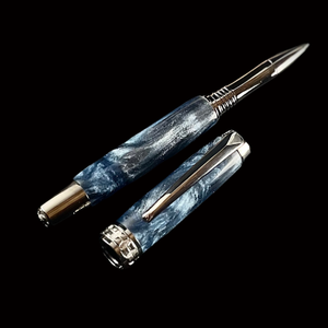 “Galactic Waterfall” | Black Titanium Rollerball Pen | Highlander Collection