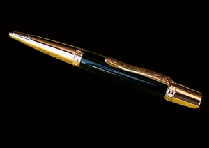 “Signature Black Onyx” | Red Gold Ballpoint | Glasgow Collection