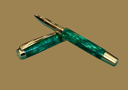 “Eternal Emerald” | Gold Rollerball Pen