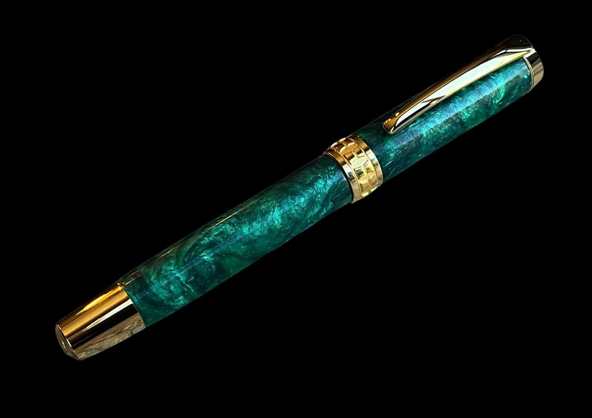 “Eternal Emerald” | Gold Rollerball Pen