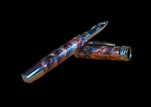 Highlander “Dragon Skin” | Black Titanium Handmade Rollerball Pen by Highlander