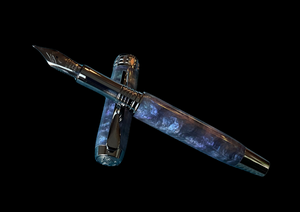 Black Opal | Black Titanium Fountain Pen | Highlander Collection
